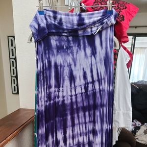 Woman's tie dye maxi skirt
